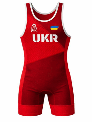 Трико борцівське “UKR 2026” червоне